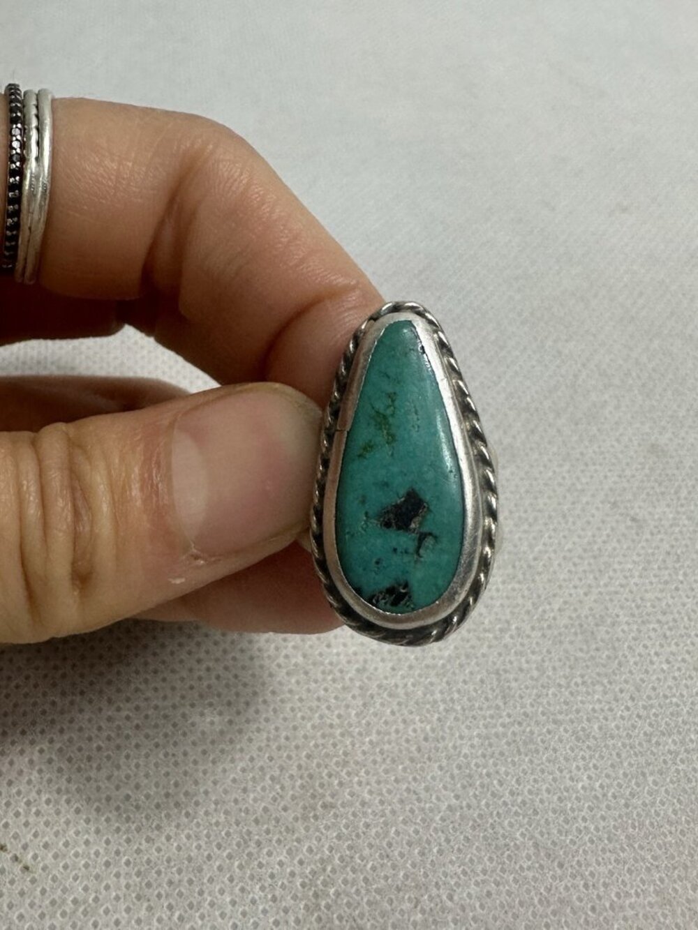 Genuine Navajo Turquoise Vintage Silver Ring